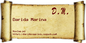 Darida Marina névjegykártya